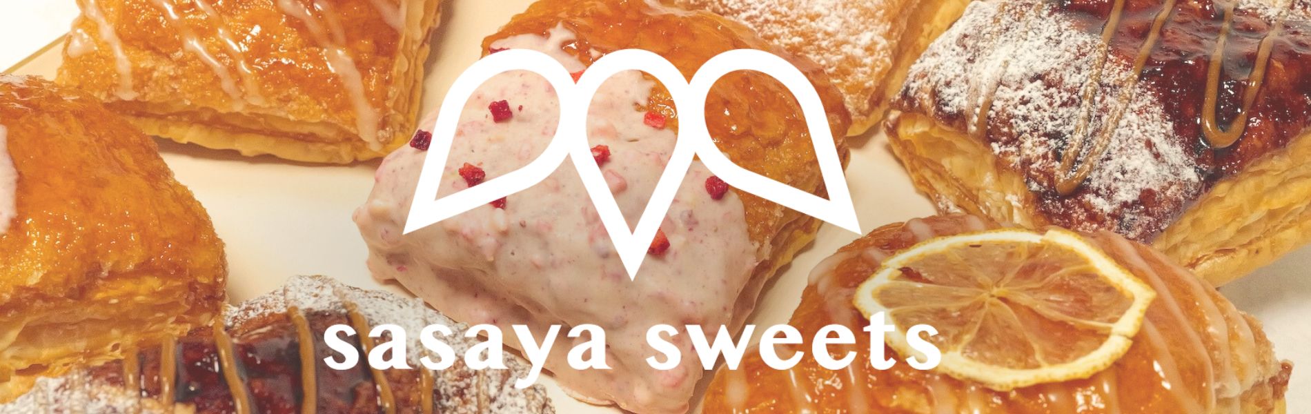 パイとsasaya sweetsのロゴマークの画像